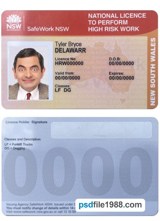 Australia New South Wales National License